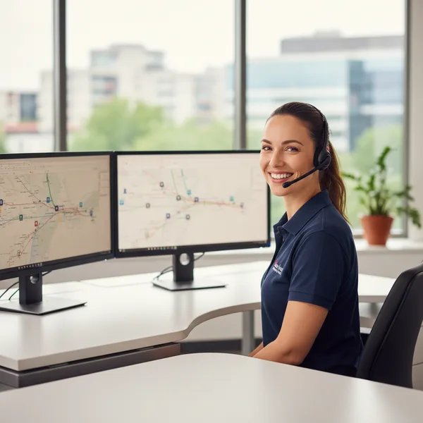 Door-to-door transport coordinator at Scott's Auto Carrier assisting customers