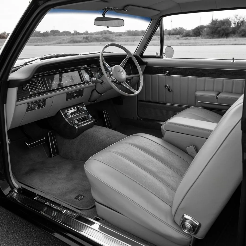 Luxury car shipping — enclosed carrier interior with vehicles secured by soft straps