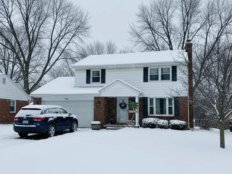 Snowbird car shipping — snowy northern home before seasonal vehicle transport south