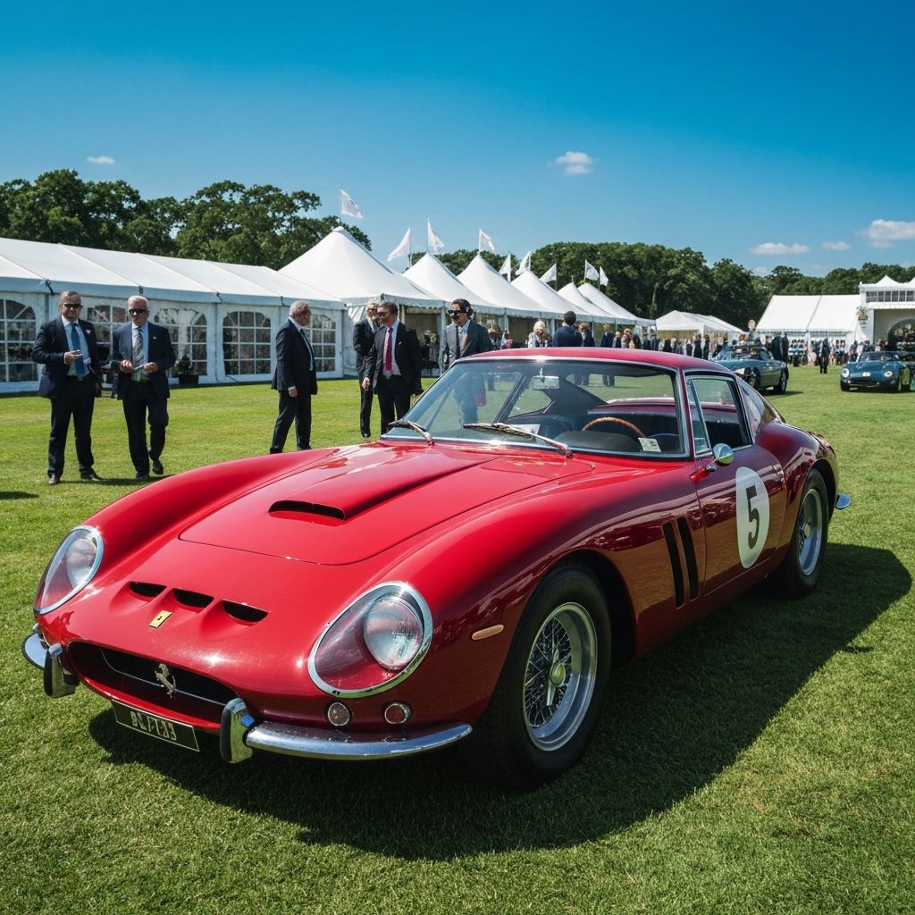 Pristine classic car at concours d'elegance event